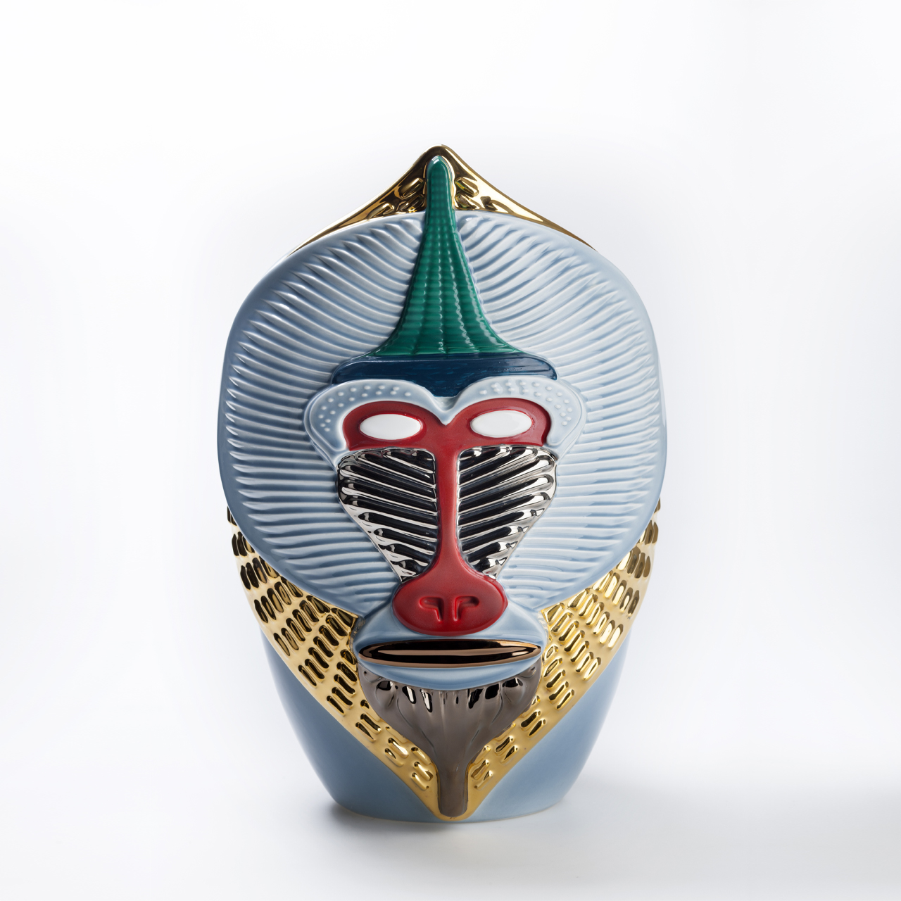 bosa-primates-mandrillus-vaso-scultura-in-ceramica image 1