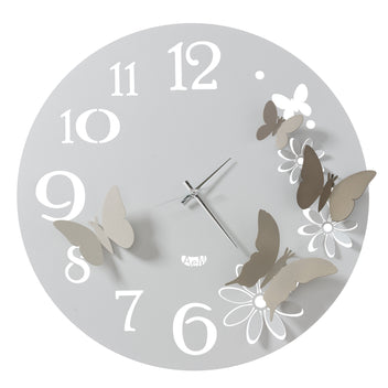 arti-mestieri-butterfly-flowers-orologio-da-parete-large-60-cm image 3