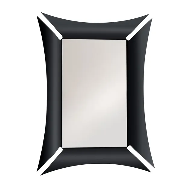 arti-mestieri-morgana-specchio-rettangolare-72x100-cm-nero-bianco image 1