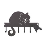 arti-mestieri-romeo-appendichiavi-da-parete-gatto-30x18-cm-nero image 2