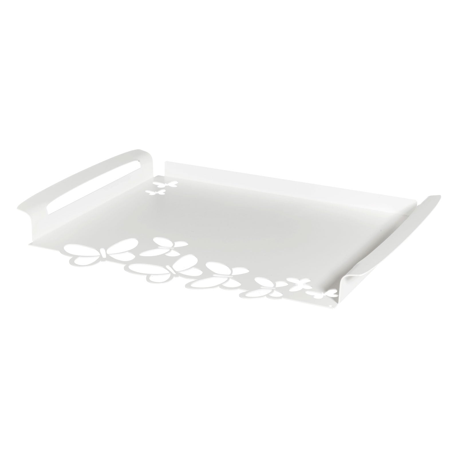arti-mestieri-butterfly-vassoio-moderno-grande-46x30-cm-avorio-beige-bianco image 1