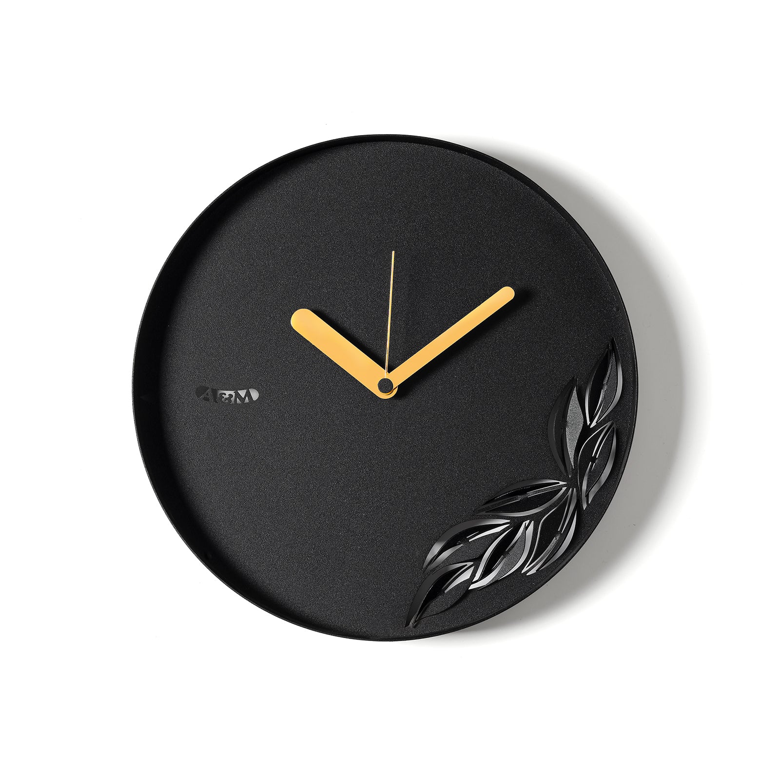 arti-mestieri-alba-orologio-da-parete-minimal-con-ramo-foglie image 1