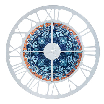 arti-mestieri-maiolica-orologio-da-parete-in-ferro-riciclabile-stile-ceramica image 2