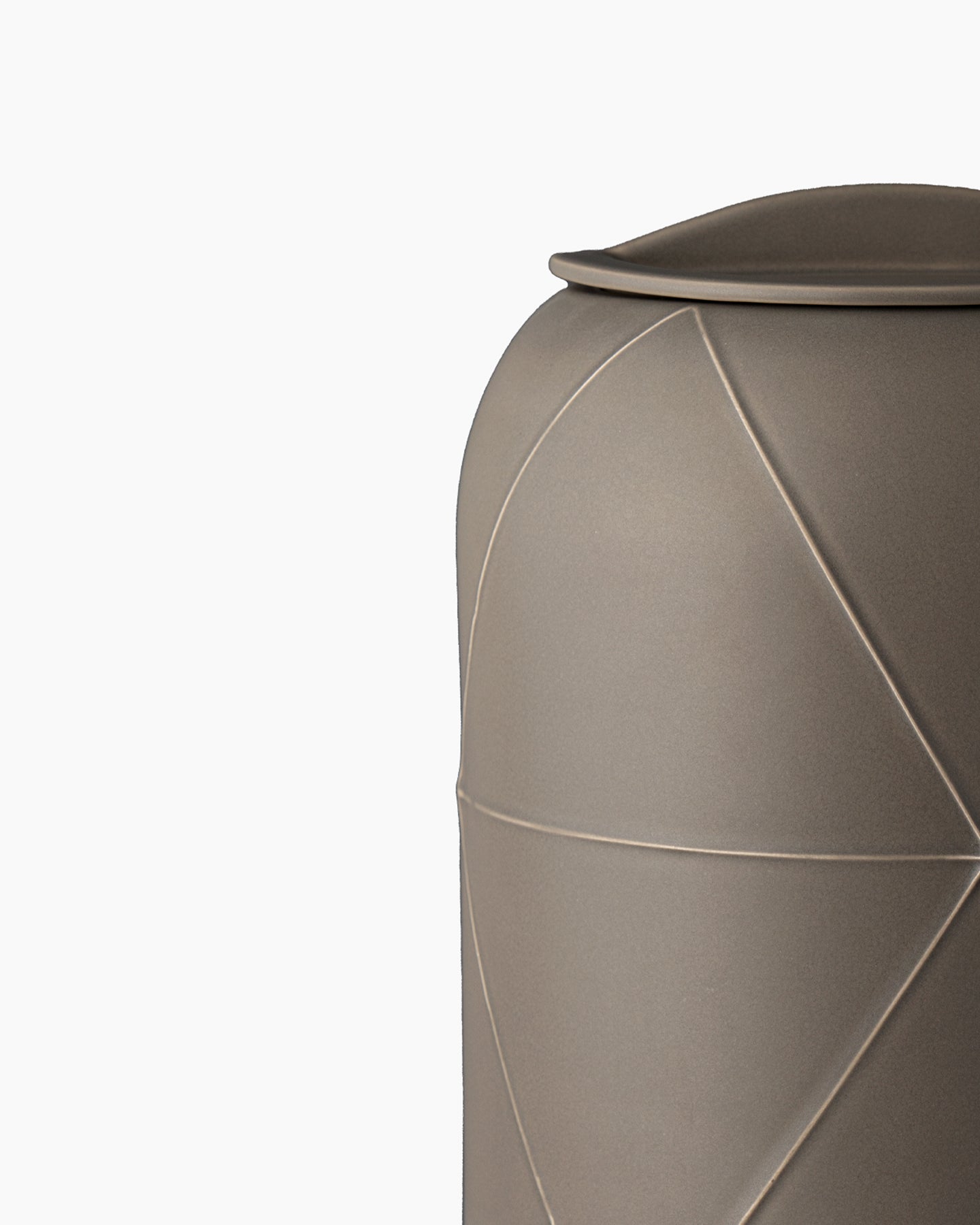 bitossi-ceramiche-vaso-con-coperchio-seams-canister-benjamin-hubert-grigio-talpa image 3