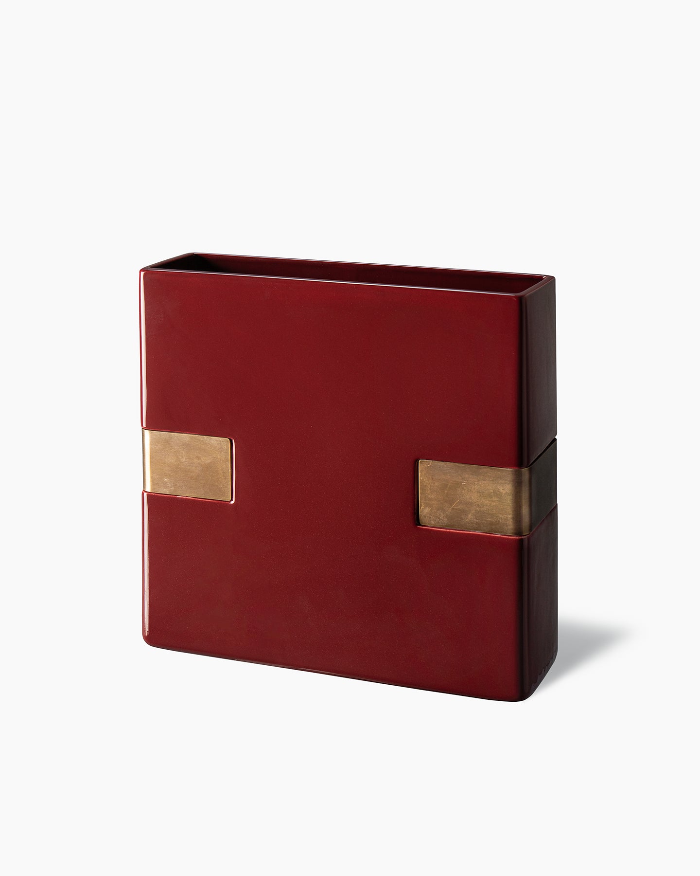bitossi-ceramiche-vaso-equilibri-dimorestudio-bordeaux-ottone image 2