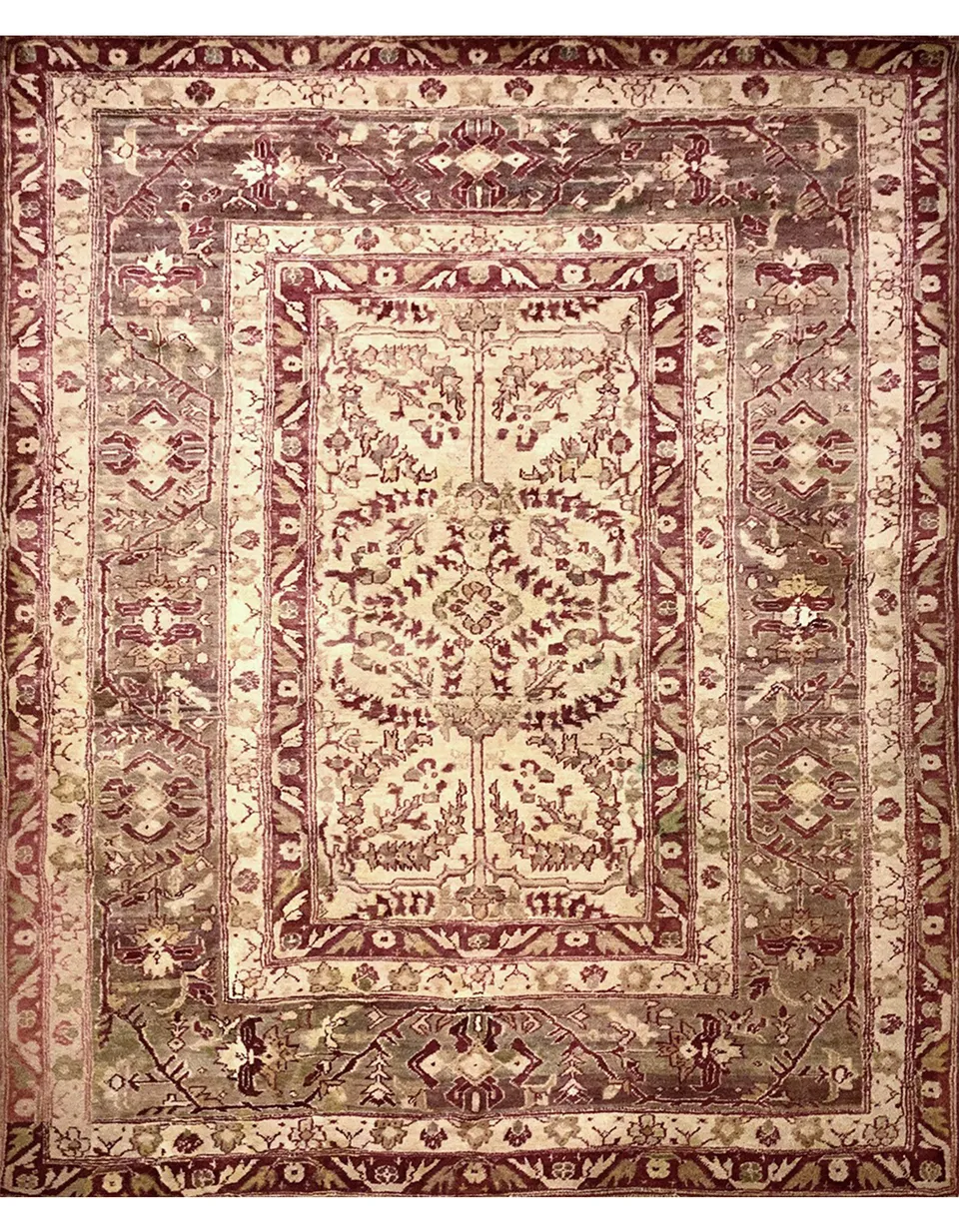 illulian-agra-palace-india-xix-sec-tappeto-205x150-cm-100-lana image 1