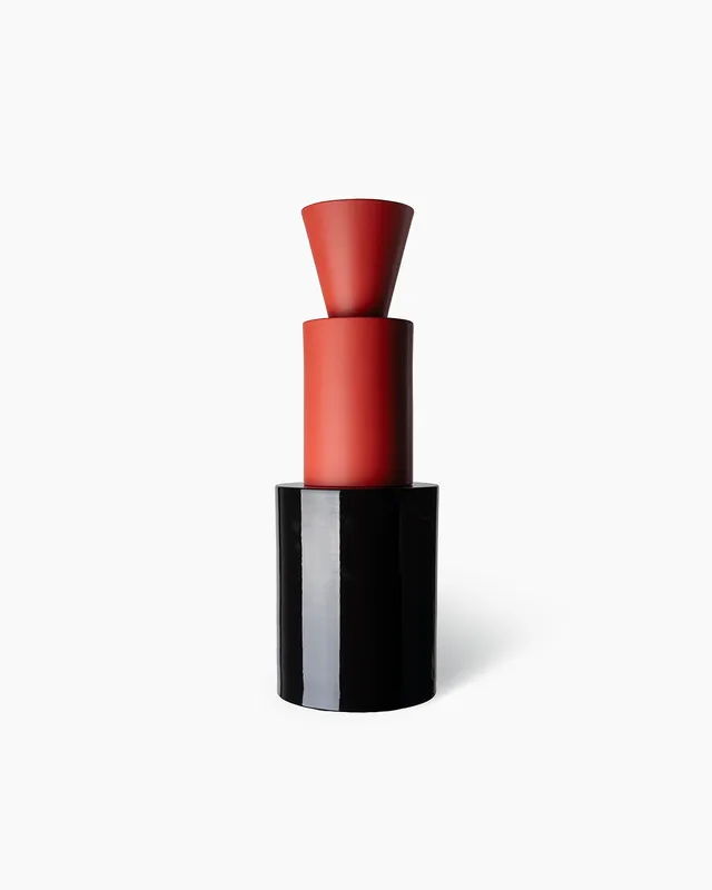 bitossi-ceramiche-scultura-torsi-natalie-du-pasquier-nero-e-rosso image 1