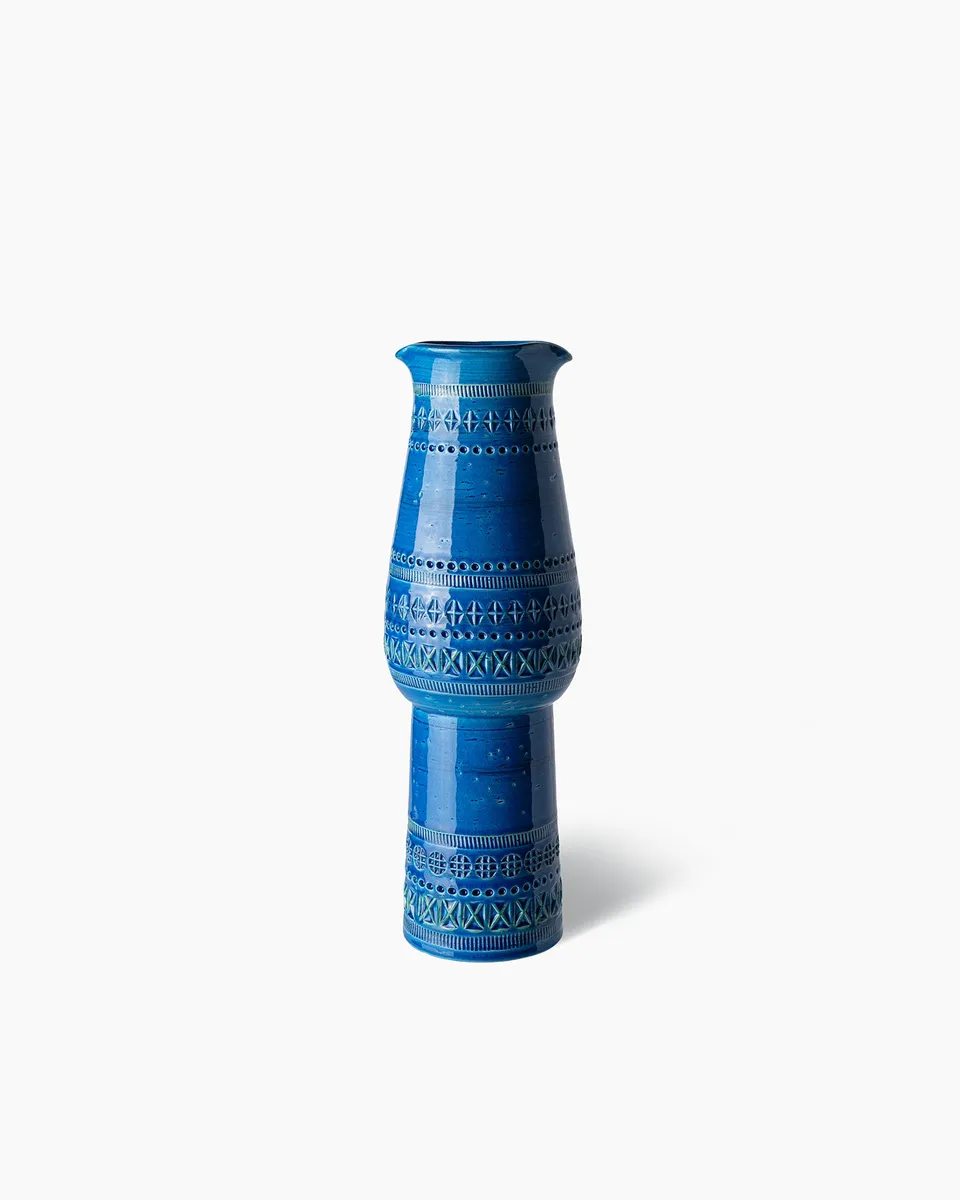 bitossi-ceramiche-vaso-rimini-blu-aldo-londi-inciso-a-mano image 1