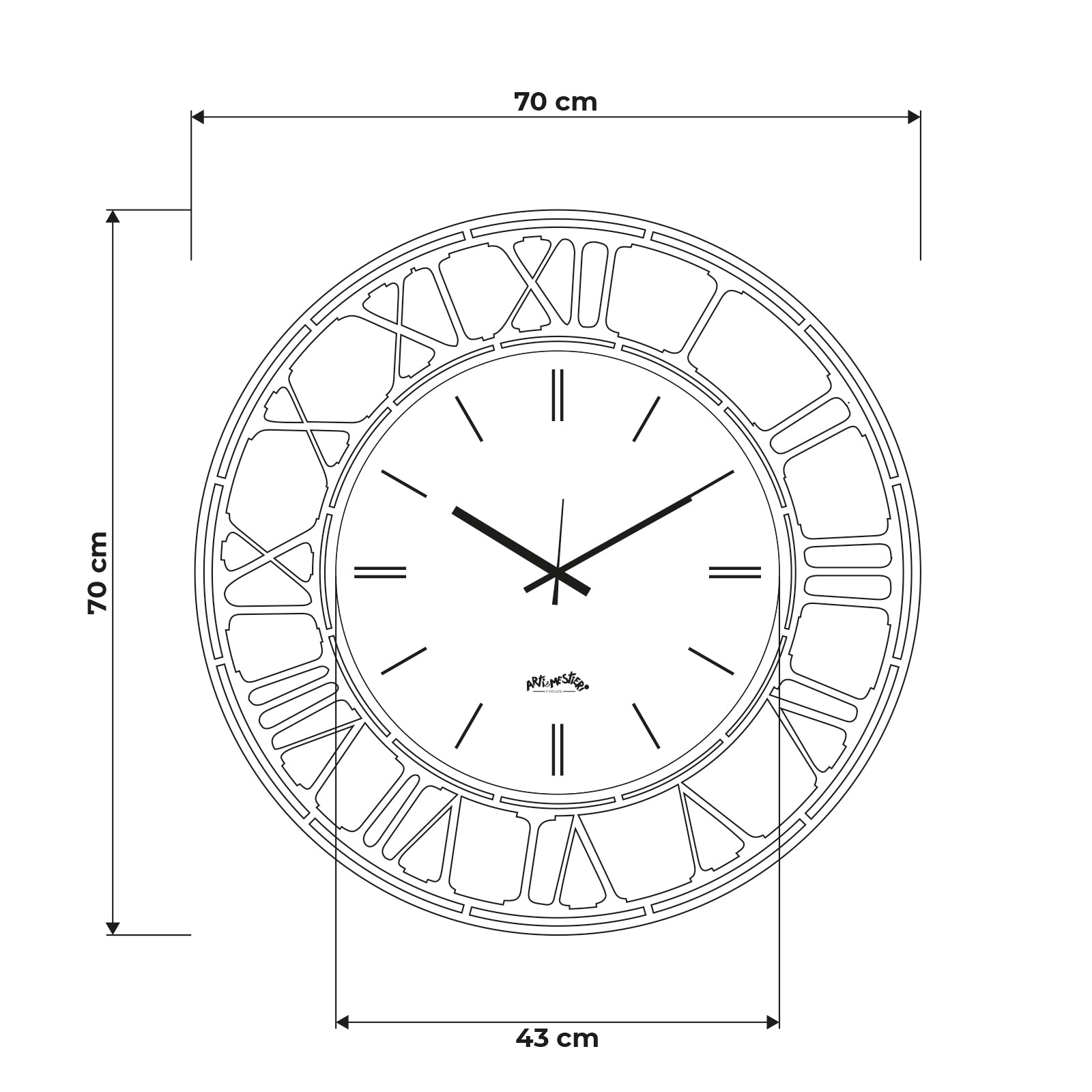 arti-mestieri-axis-70-orologio-da-parete-in-vetro-specchiato image 3