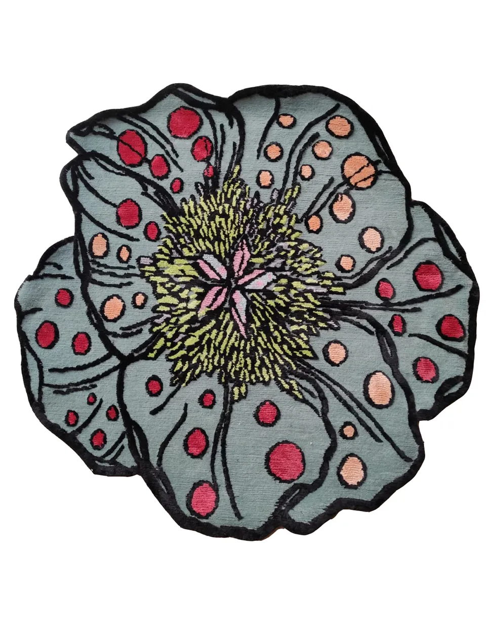 illulian-florpois-tappeto-design-110x104-cm-in-lana-e-seta image 1