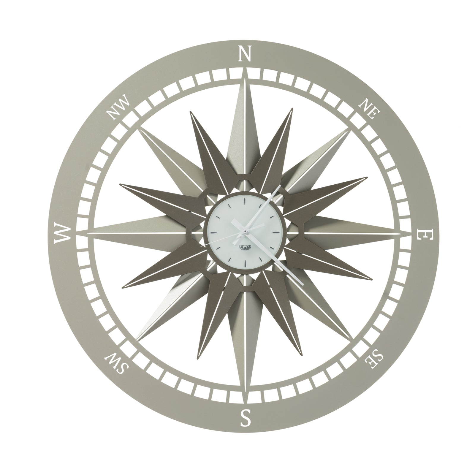 arti-mestieri-amos-bussola-orologio-da-parete-grande-60-cm image 1