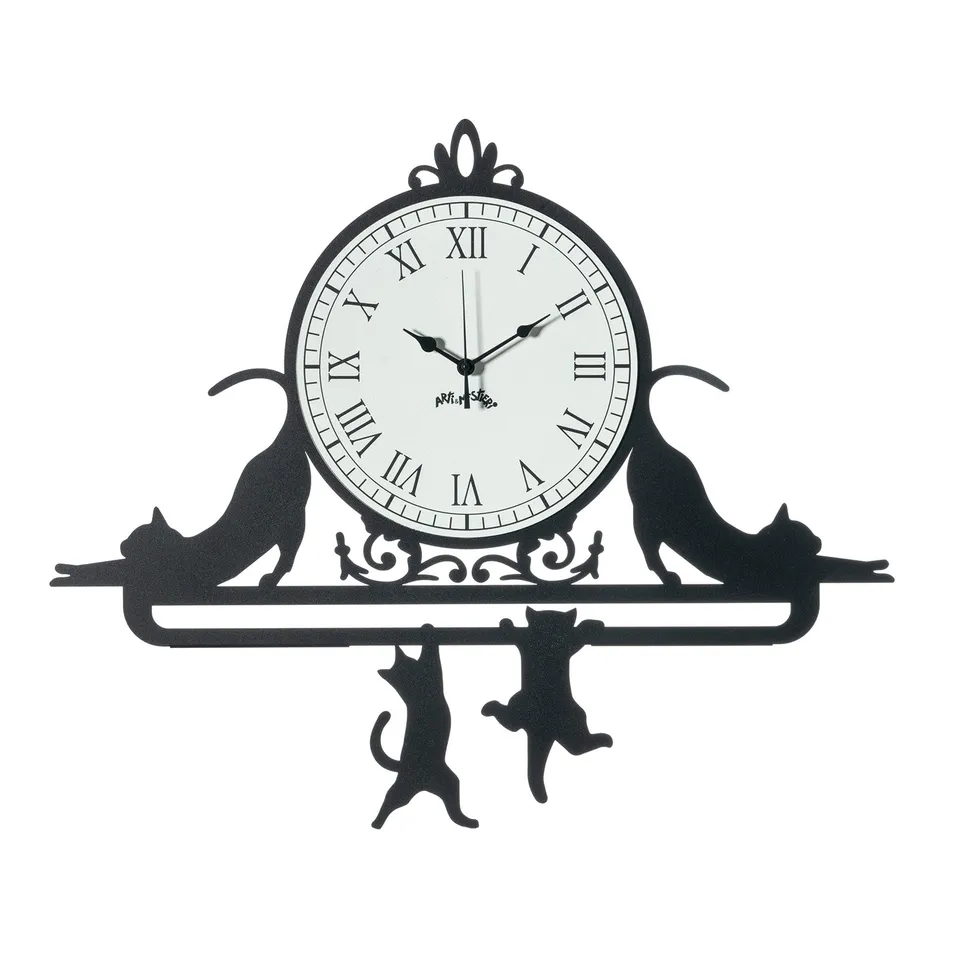 arti-mestieri-orologio-da-parete-cattitude image 1