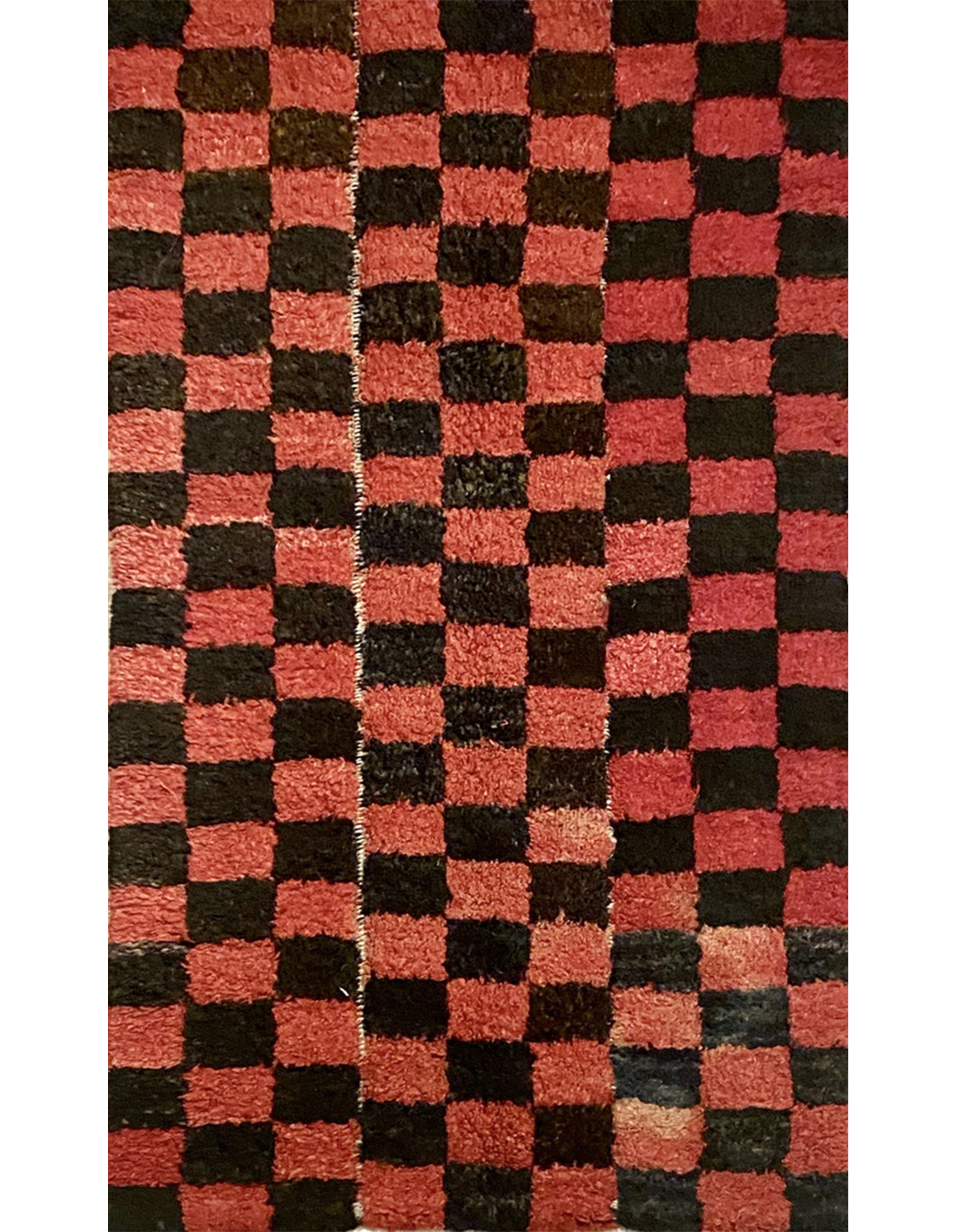 illulian-tibet-damier-b-r-tappeto-tibet-xx-secolo-135x65-cm image 1