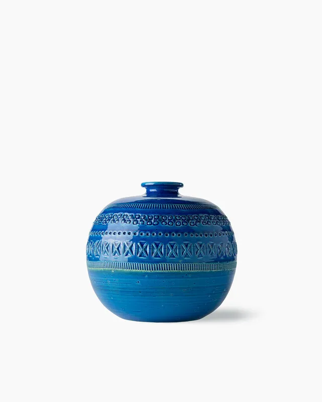 vaso-sferico-bitossi-ceramiche-rimini-blu-aldo-londi image 1