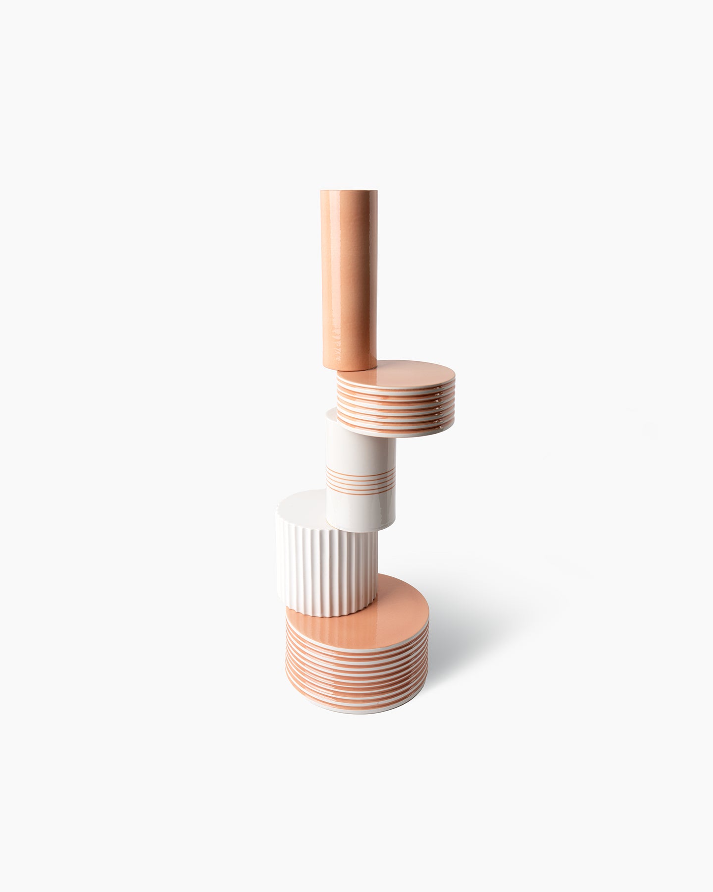 bitossi-ceramiche-vaso-5-elementi-colonne-quincoces-drago-bianco-terracotta image 2