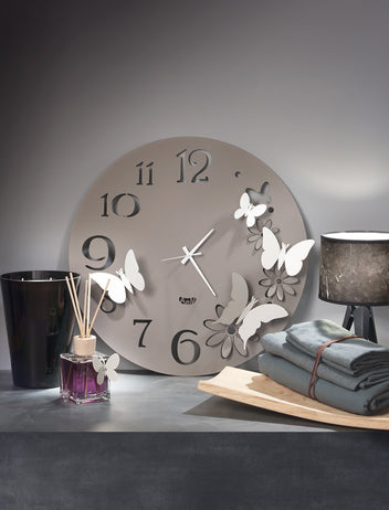 arti-mestieri-butterfly-flowers-small-orologio-da-parete image 2