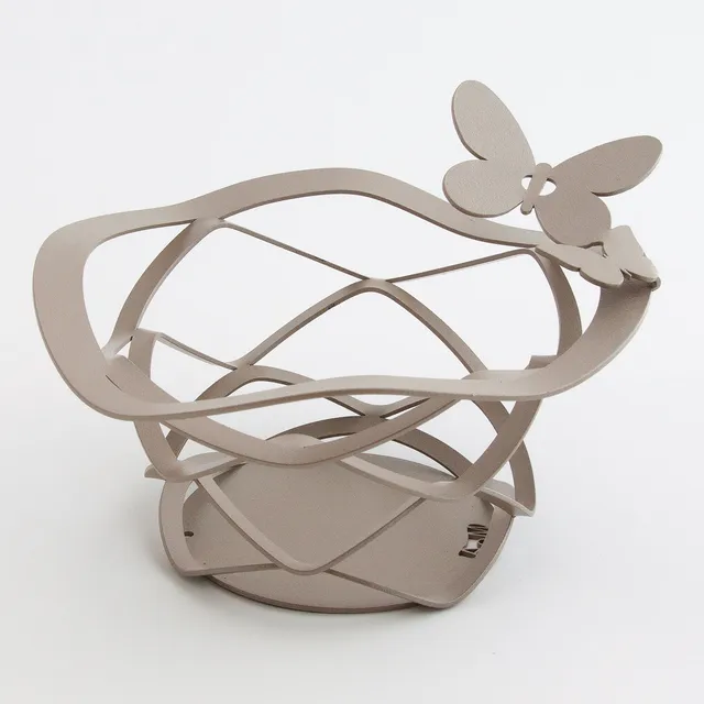 arti-mestieri-butterfly-cestino-bomboniera-di-design-in-ferro-13x5-cm image 1