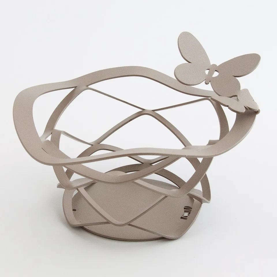 arti-mestieri-butterfly-cestino-bomboniera-di-design-in-ferro-13x5-cm image 1
