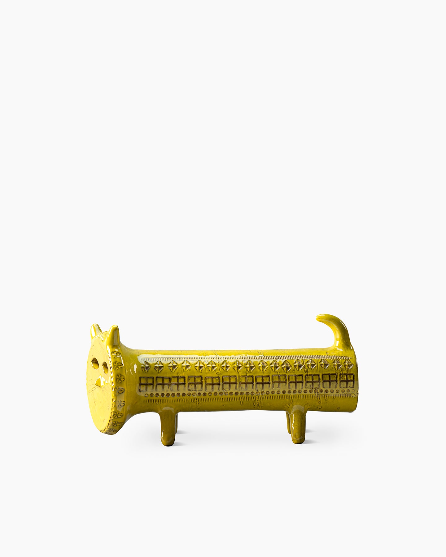 bitossi-ceramiche-figura-gatto-ruota-1962-serie-rimini-giallo image 3