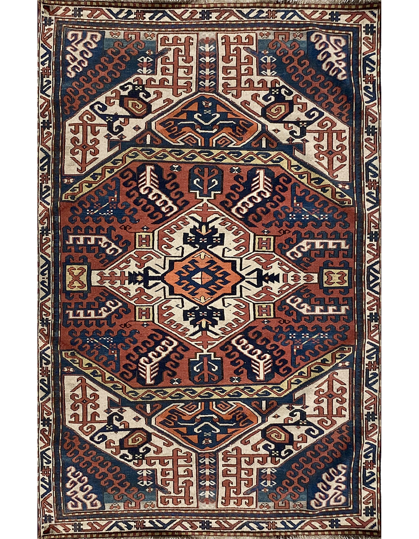 illulian-kasak-oushak-kasim-b-tappeto-caucaso-220-x-110-cm-in-lana image 1