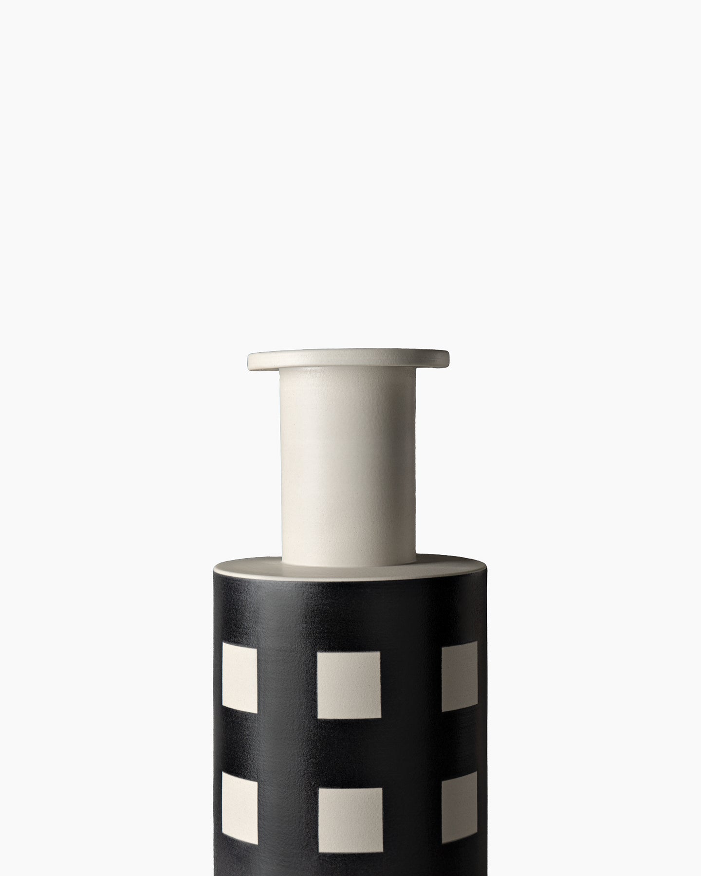 bitossi-ceramiche-vaso-rocchetto-ettore-sottsass-1958-bianco-nero image 3