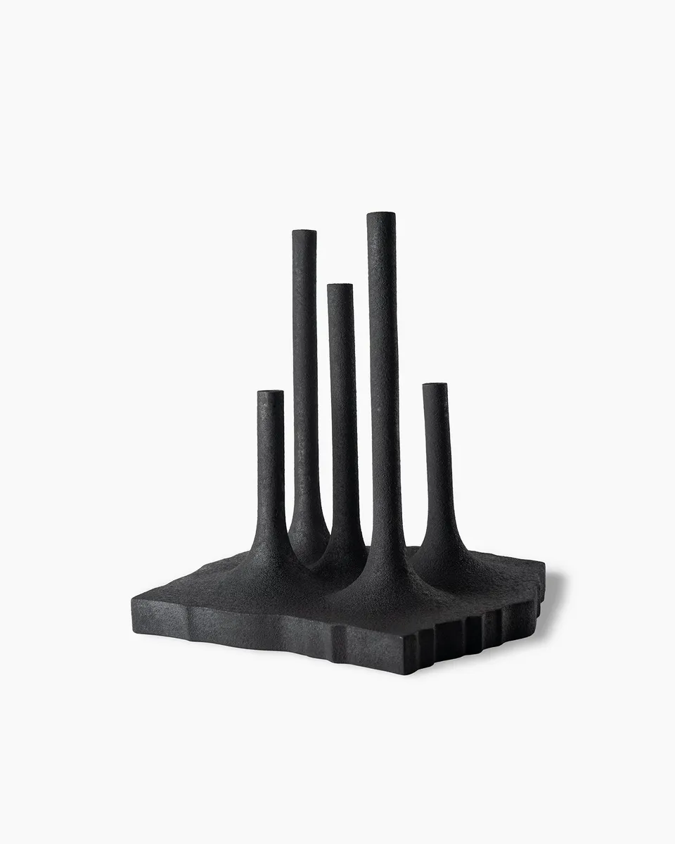 bitossi-ceramiche-vaso-5-steli-green-line-fabio-novembre-onda-nero image 1