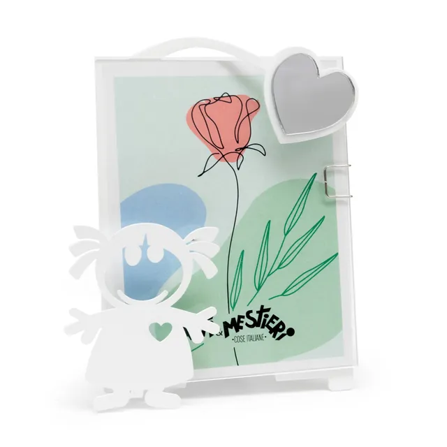 arti-mestieri-bibina-portafoto-bomboniera-bimba-con-cuore image 1