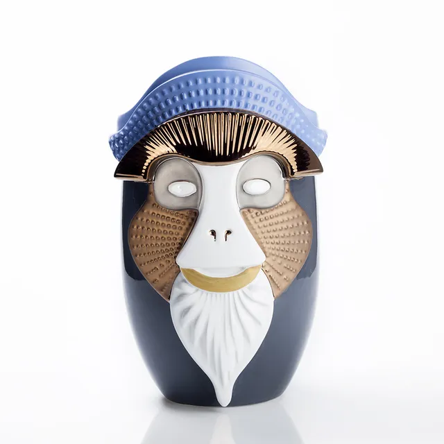 bosa-primates-brazza-vaso-scultura-ceramica-scimmia image 1