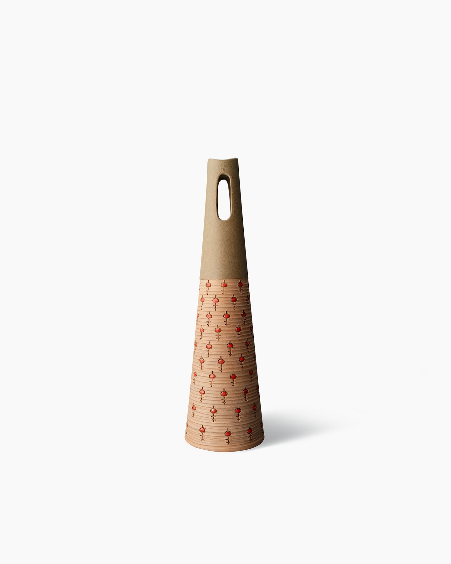 bitossi-ceramiche-vaso-cono-1957-aldo-londi-verde-oliva-limited-199-pezzi image 1