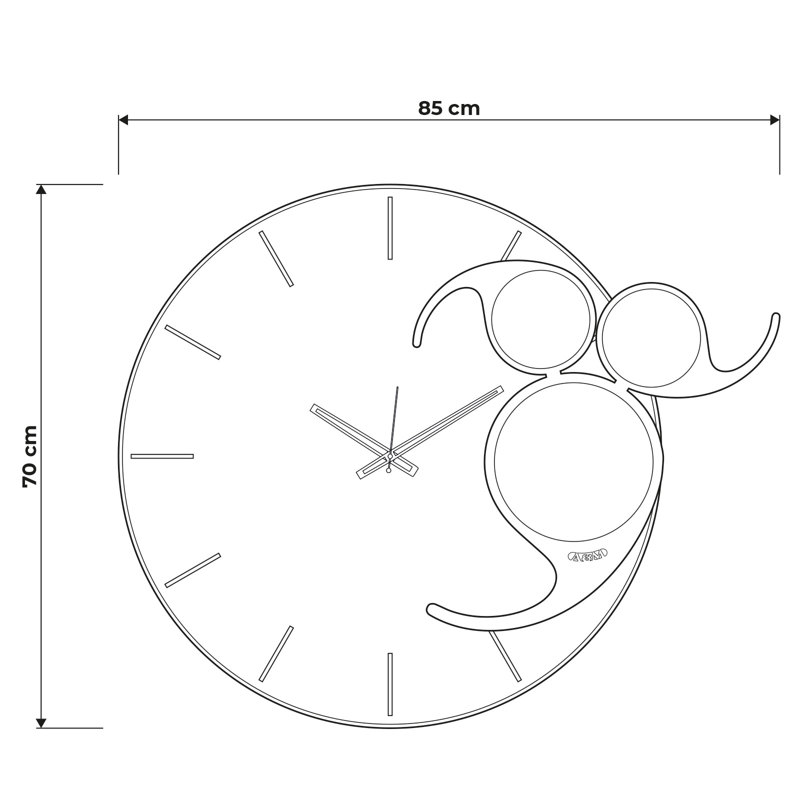 arti-mestieri-apostrofo-orologio-da-parete-crystal-luxe image 4