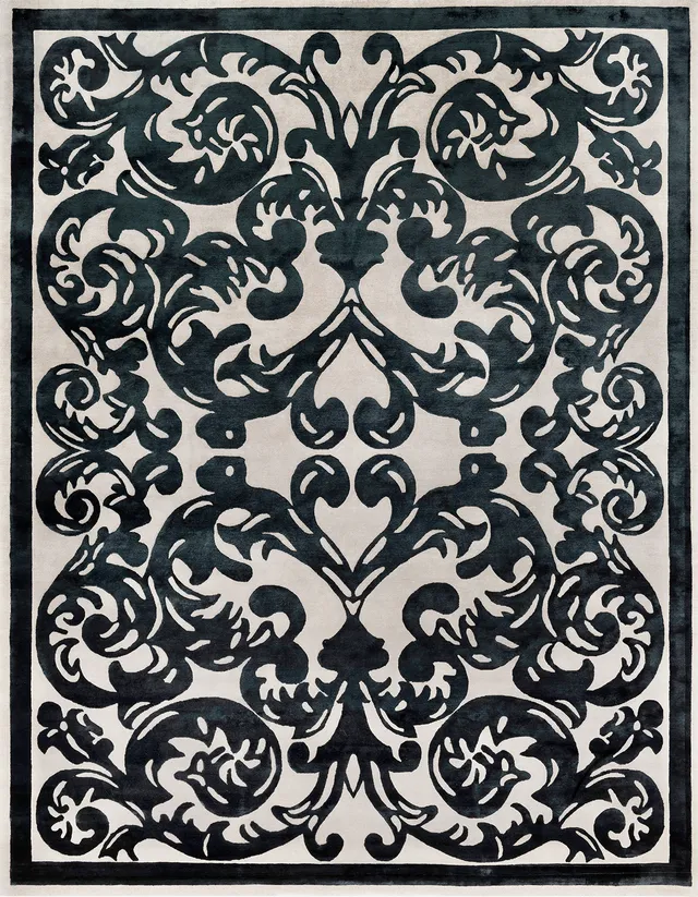 illulian-tyrant-tappeto-360x274-lana-e-seta-gold-100 image 1