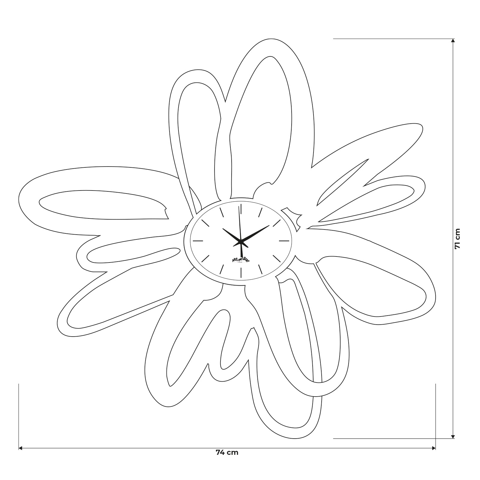 arti-mestieri-shodo-orologio-da-parete-fiore-vetro-velour-luxe image 4