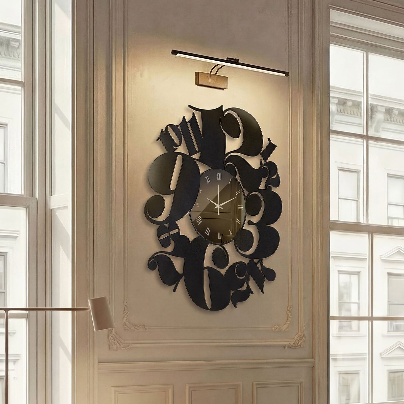 arti-mestieri-bodoni-orologio-da-parete-in-vetro-specchiato image 3