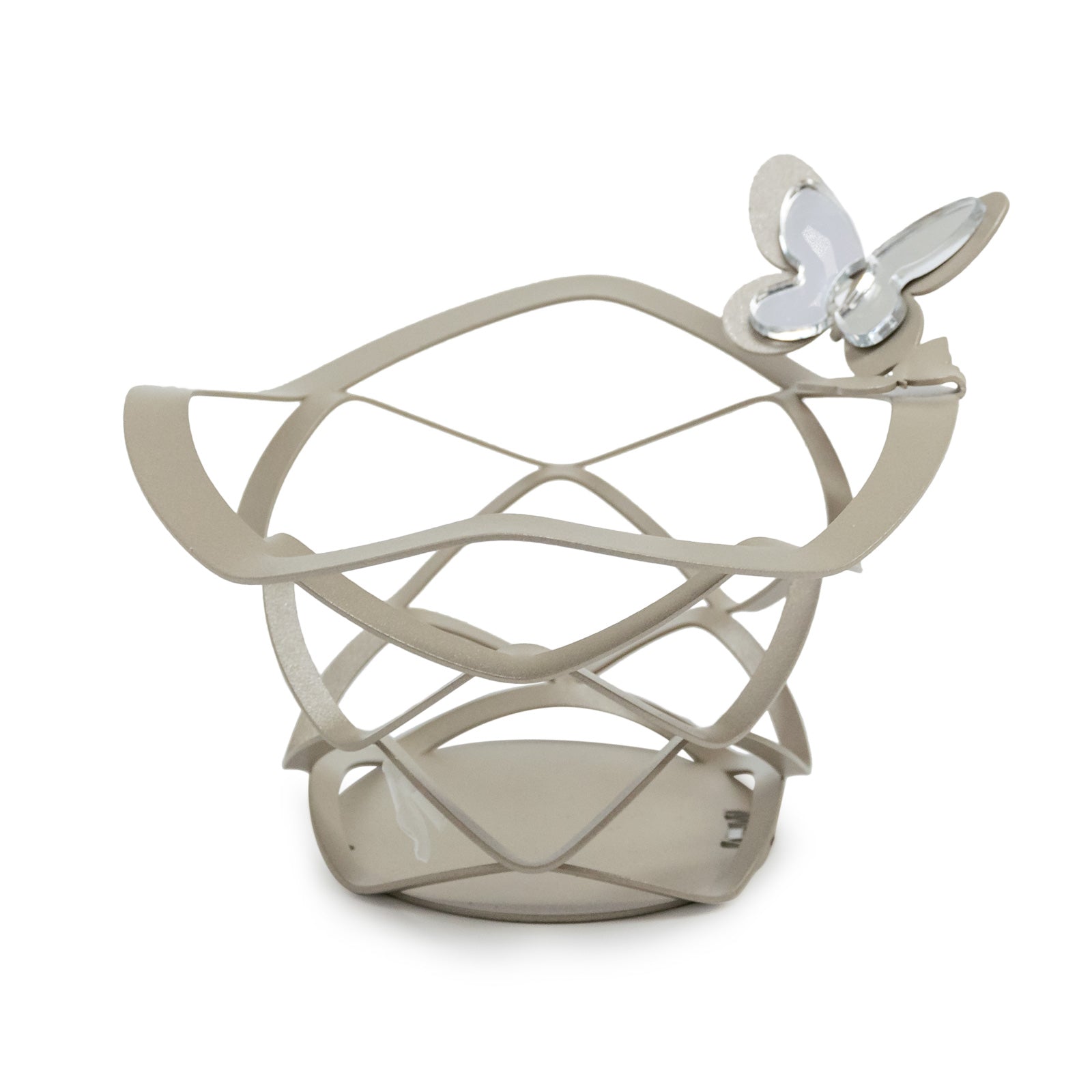 arti-mestieri-cestino-butterfly-bomboniera-di-design-in-ferro-13x5-cm image 4