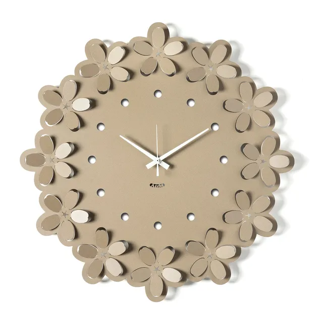 arti-mestieri-ume-orologio-da-parete-in-ferro-floreale image 1