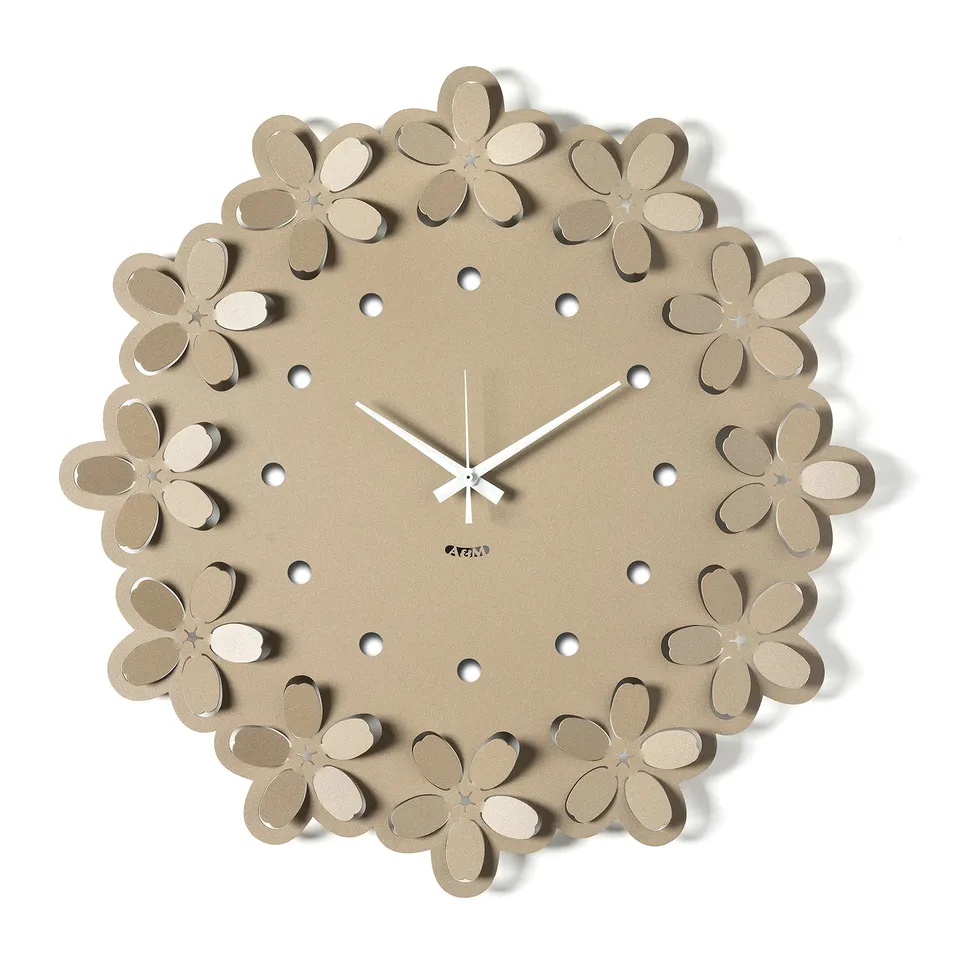 arti-mestieri-ume-orologio-da-parete-in-ferro-floreale image 1