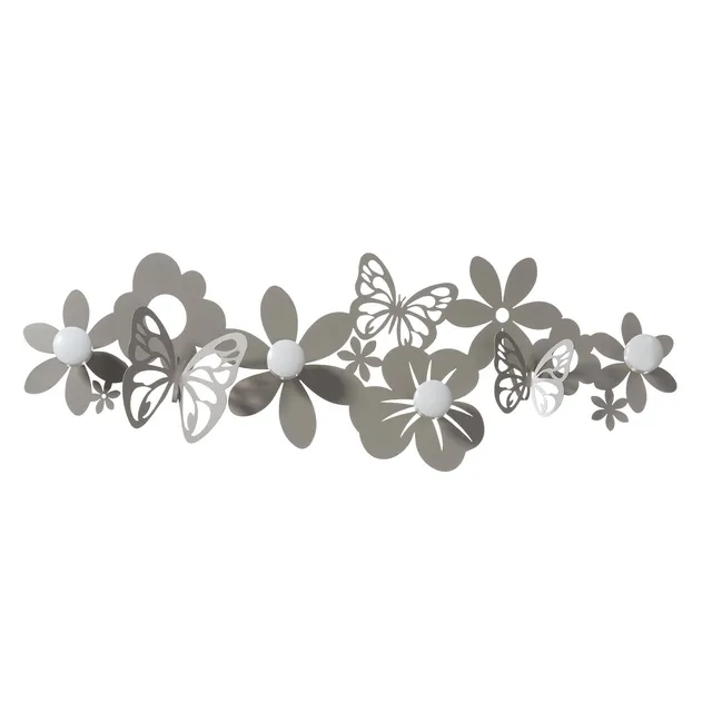 arti-mestieri-sfarfalle-appendiabiti-a-muro-in-ferro-78x27-cm image 1