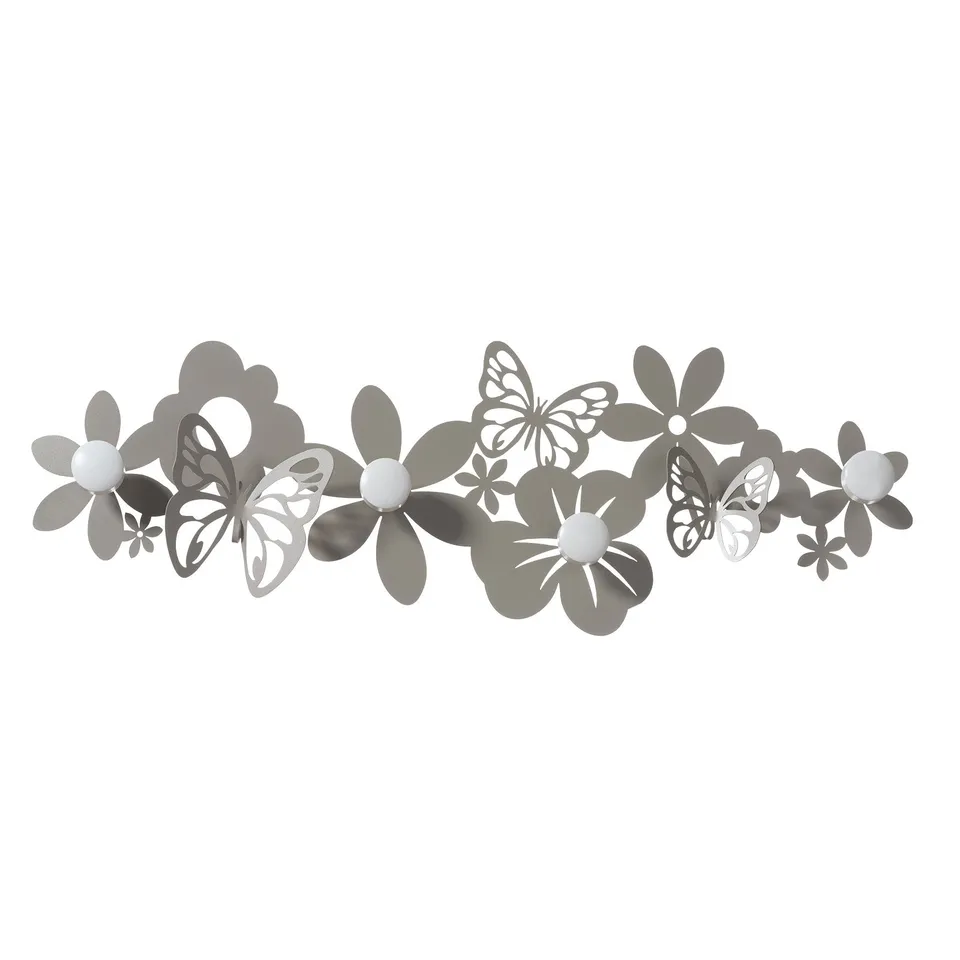 arti-mestieri-sfarfalle-appendiabiti-a-muro-in-ferro-78x27-cm image 1