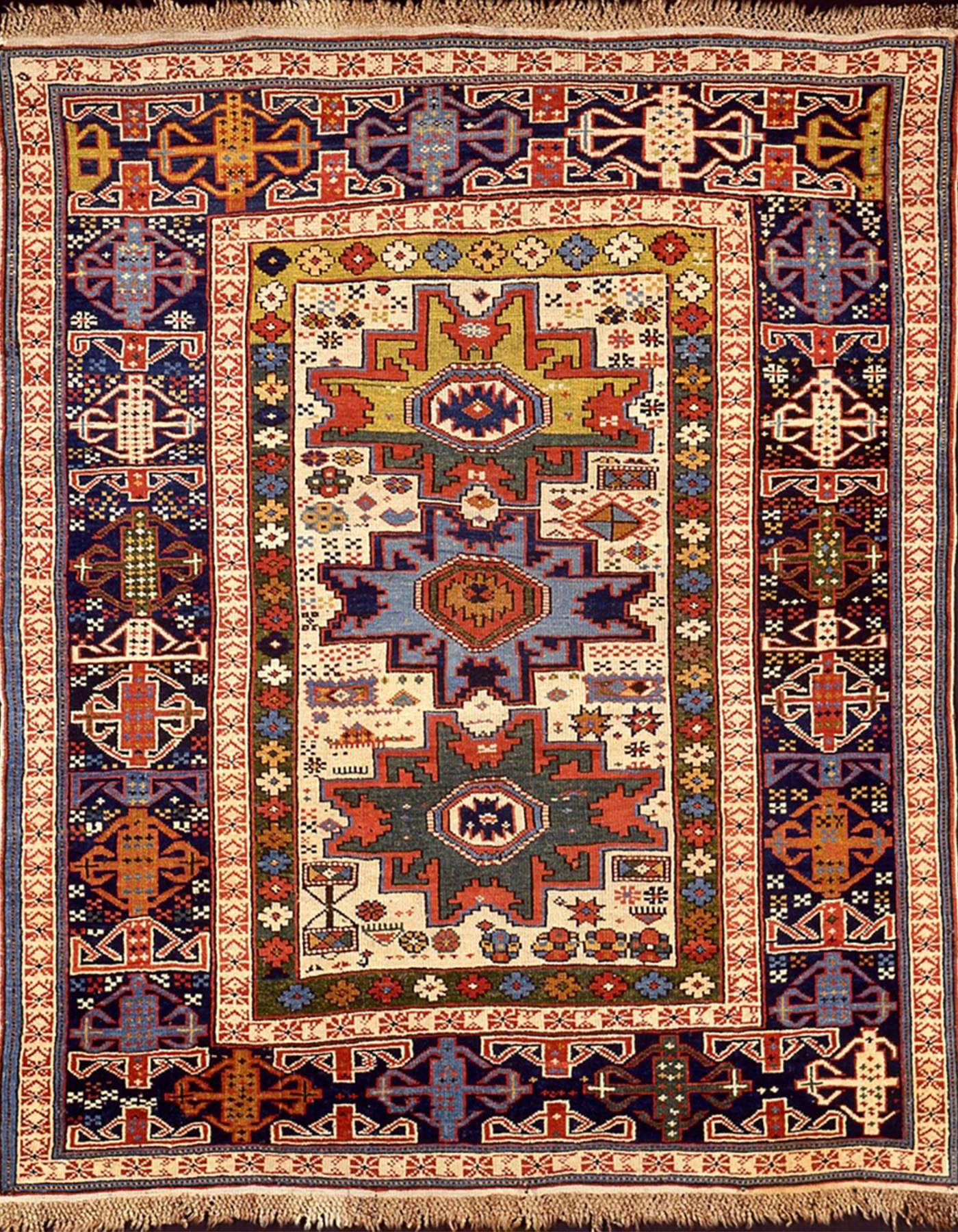 illulian-shirwan-lesghi-tappeto-nomade-caucaso-140-x-115-cm image 1