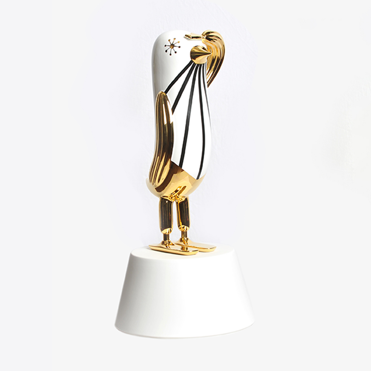 bosa-hopebird-scultura-da-tavolo-in-ceramica-oro-24kt-edizione-99 image 1