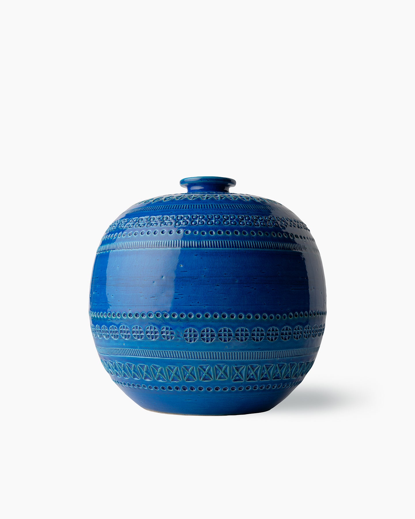 bitossi-ceramiche-vaso-sferico-rimini-blu-aldo-londi-azzurro image 1