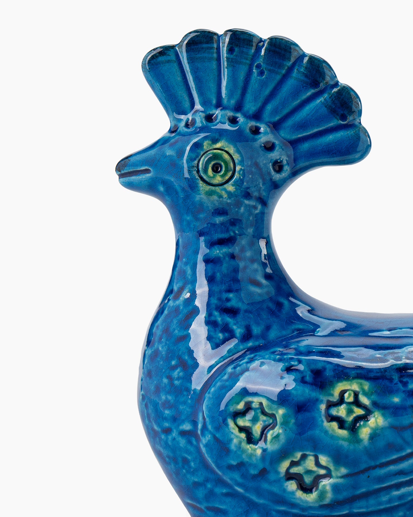 bitossi-ceramiche-figura-pavoncella-rimini-blu-aldo-londi image 3