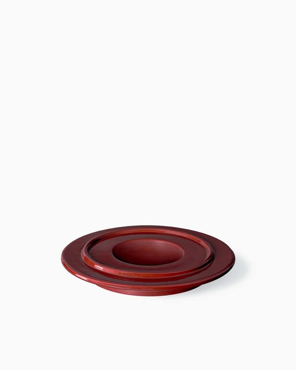bitossi-ceramiche-posacenere-ettore-sottsass-1962-bordeaux-lucido image 1