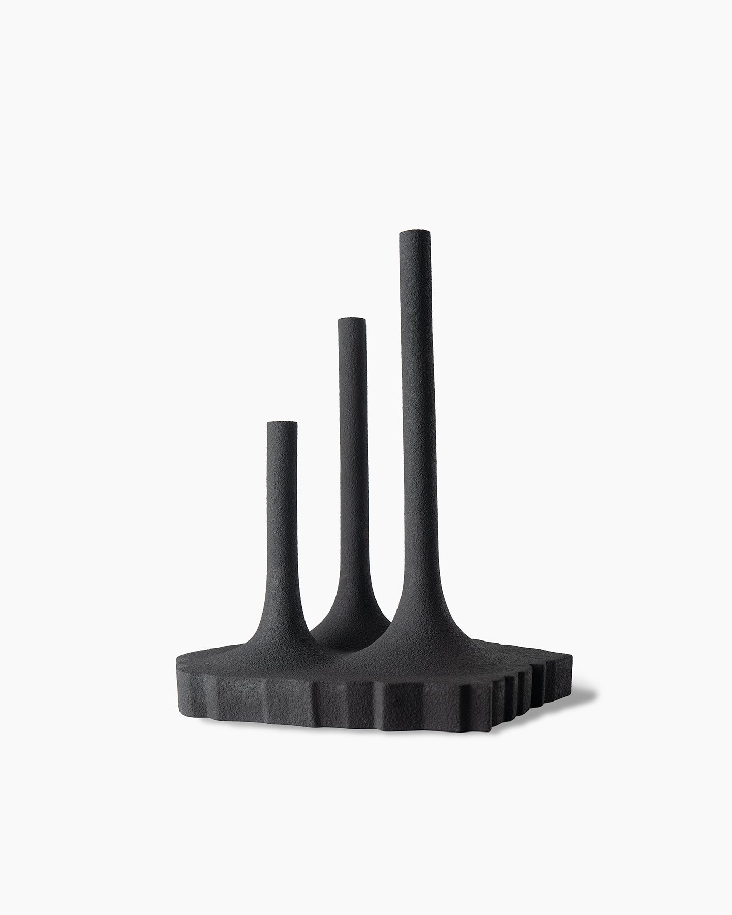 bitossi-ceramiche-vaso-3-steli-fabio-novembre-nero-matt-rilievo image 1