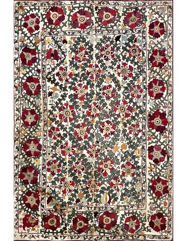 illulian-suzani-a-uzbekistan-inizio-xx-sec-224x150-cm-tappeto-nomad image 1