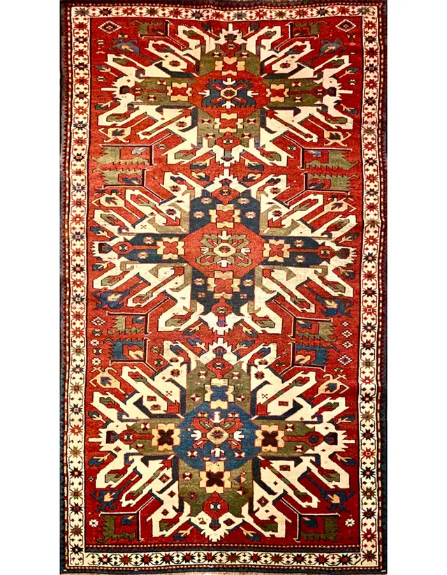 illulian-kasak-adler-r-tappeto-caucaso-280x124-cm-fine-xix-secolo image 1