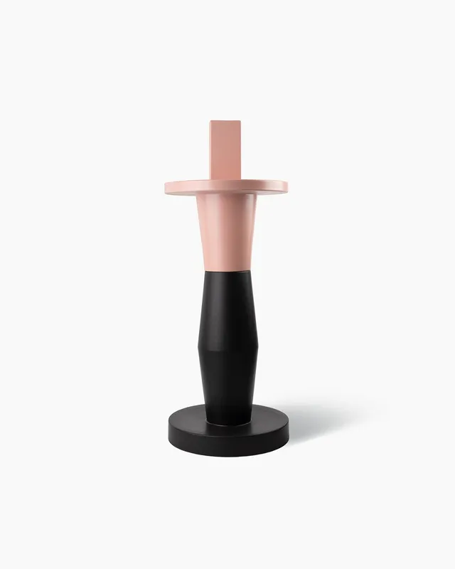 bitossi-ceramiche-scultura-untitled-natalie-du-pasquier-3-elementi-nero-rosa-mat image 1