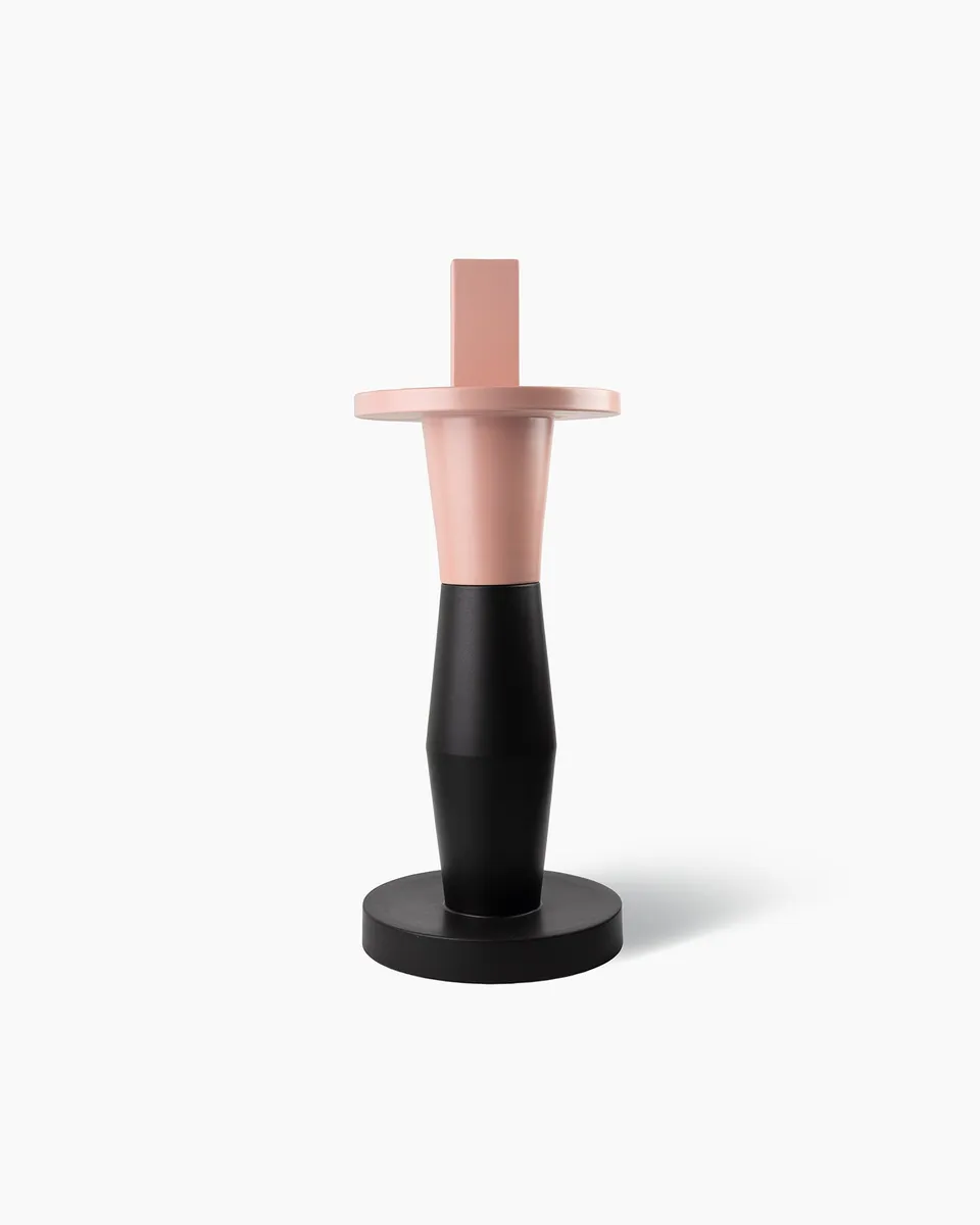 bitossi-ceramiche-scultura-untitled-natalie-du-pasquier-3-elementi-nero-rosa-mat image 1