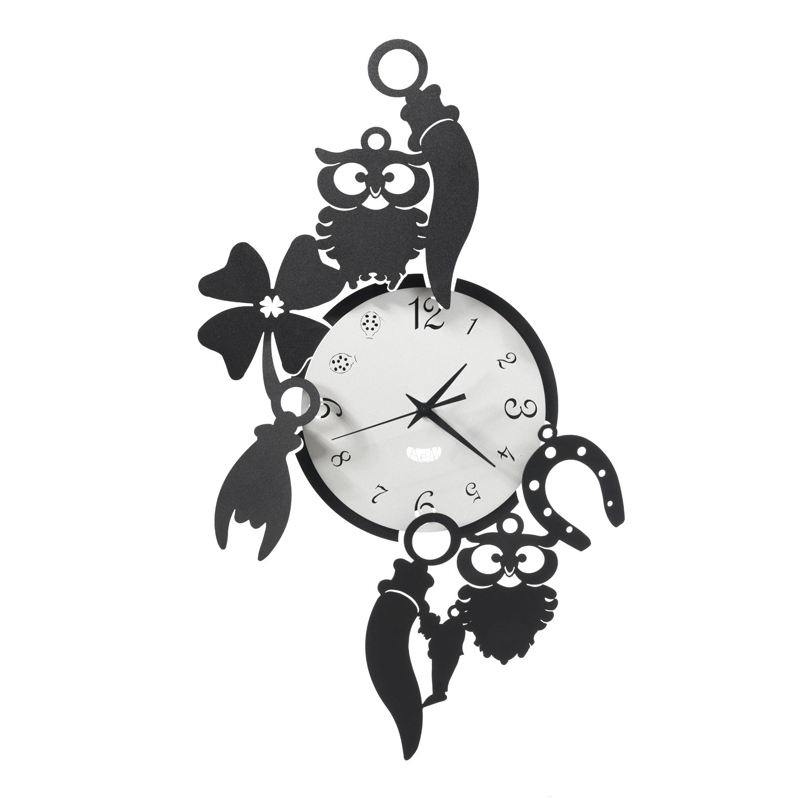 arti-mestieri-good-luck-orologio-da-parete-di-design-portafortuna image 2