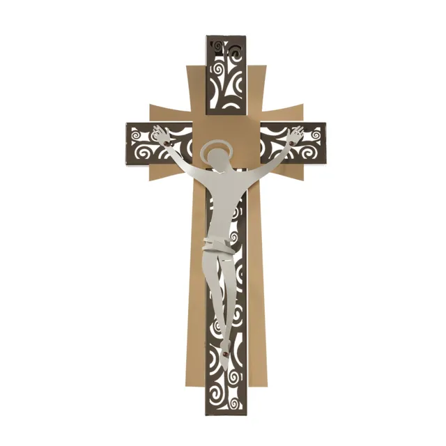 arti-mestieri-crocifisso-decor-grande-da-parete image 1